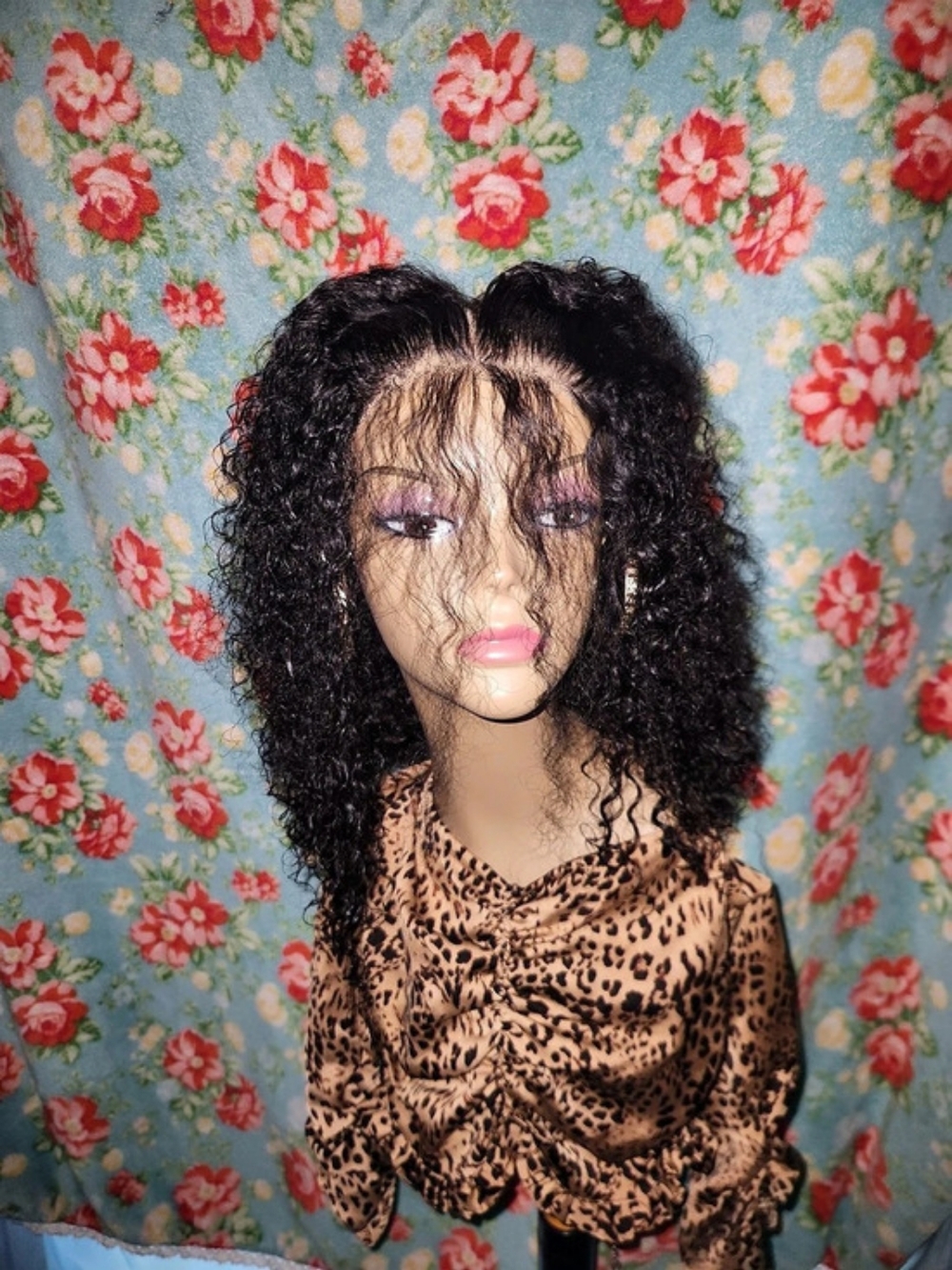 Curly Lace Front Wig in Black & Brown Like New